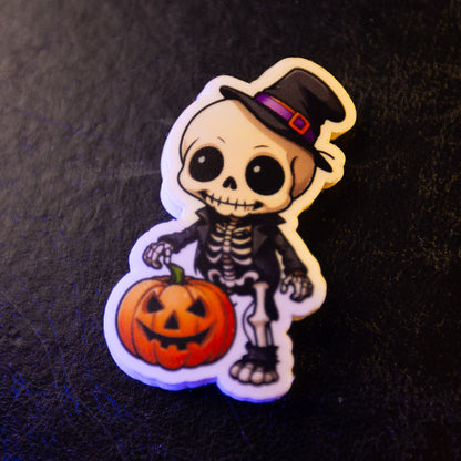 Custom Clear Sticker-Pumpkin-Skeleton