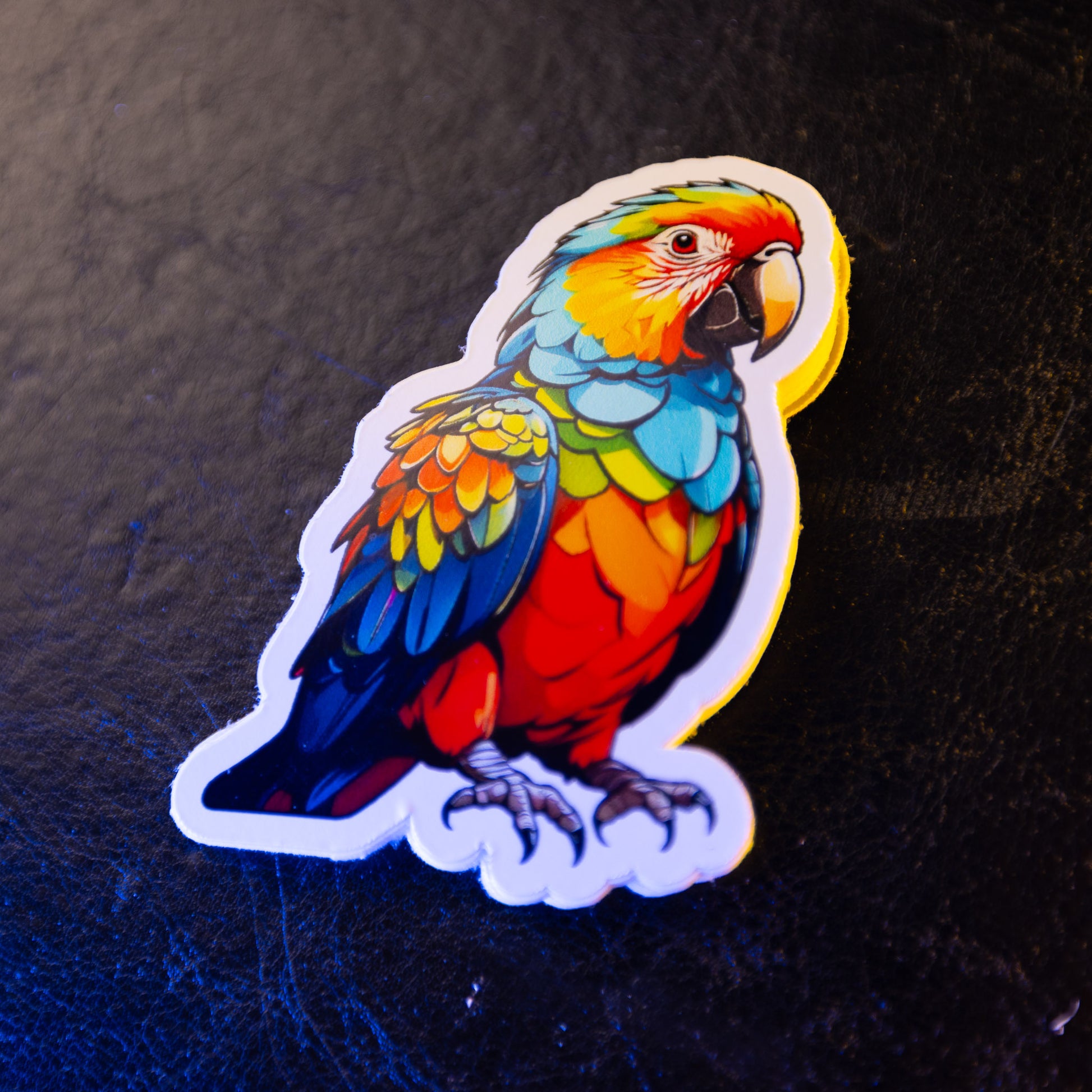 Custom Die Cut Stickers of a Parrot